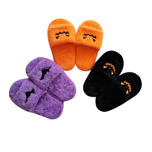 Plush Pumpkin Slippers